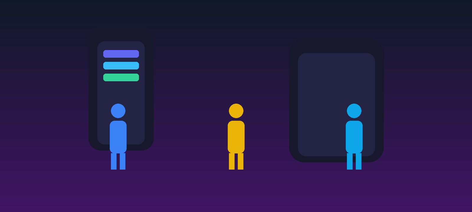 People designing mobile app screens